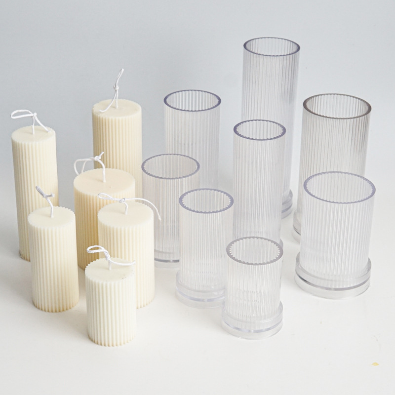 新しい DIY ピンストライプラウンド細かい歯円筒キャンドル - Candle Making Diy Kit のレビューと価格