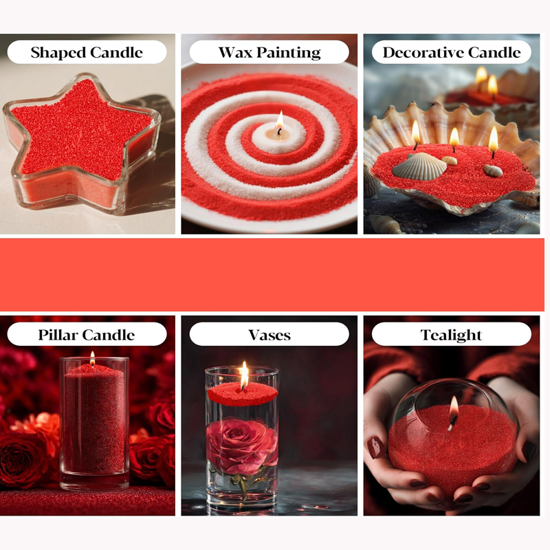 100G グリーン ホワイト レッド サンド パール キャン - Candle Making Kit のレビューと価格