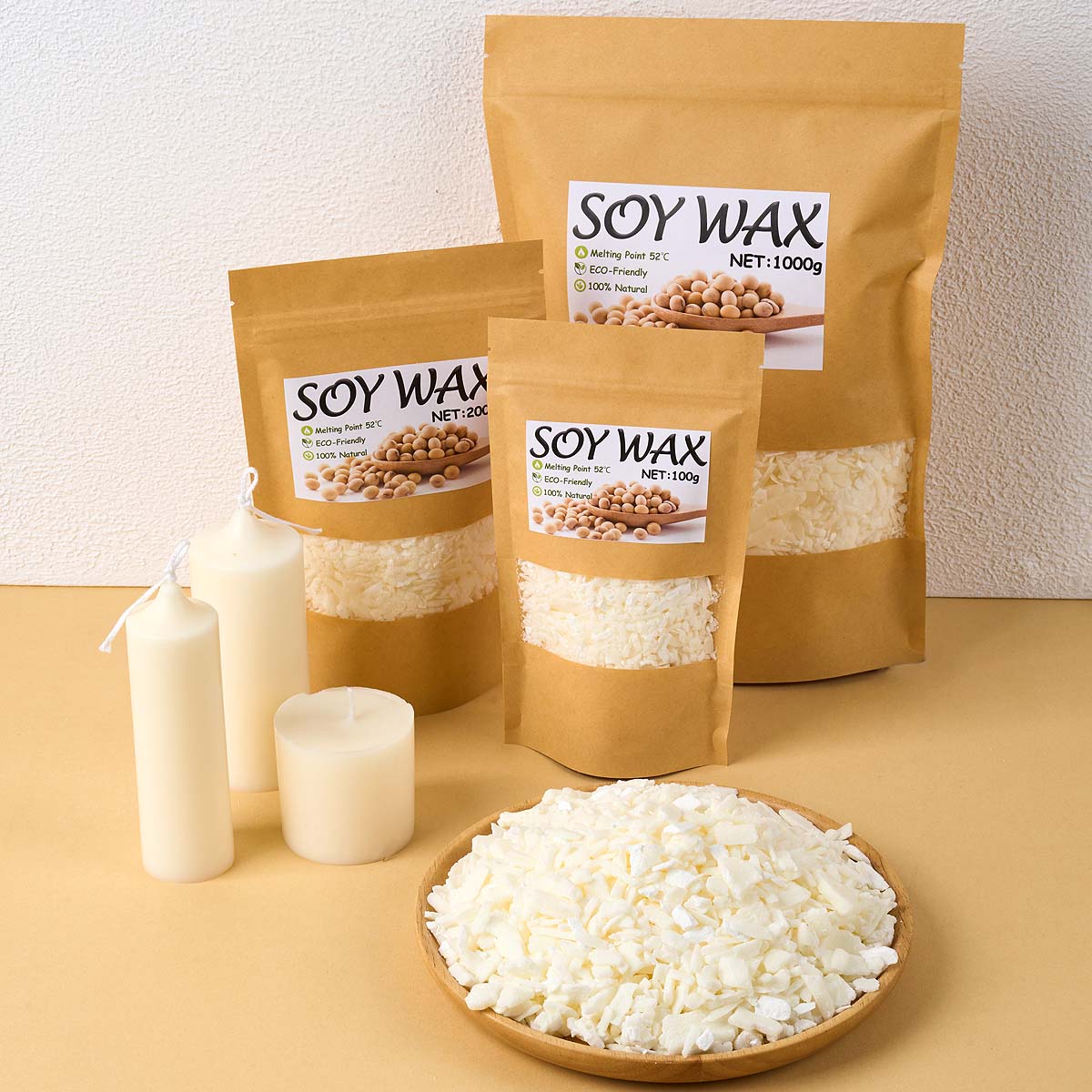 1 ポンドピュアホワイト大豆ワックス DIY 手作りキャンド - Candle Making Kit のレビューと価格