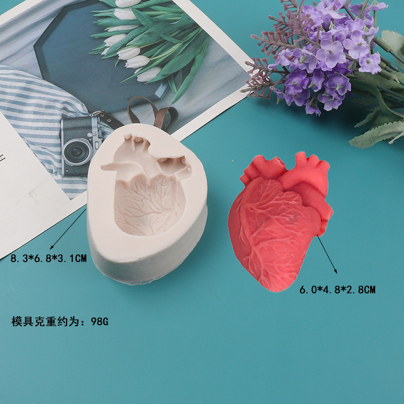 DIY人間の心臓型シリコンキャンドル型　クリエイティブ3Dハ - Candle Making Diy Kit のレビューと価格