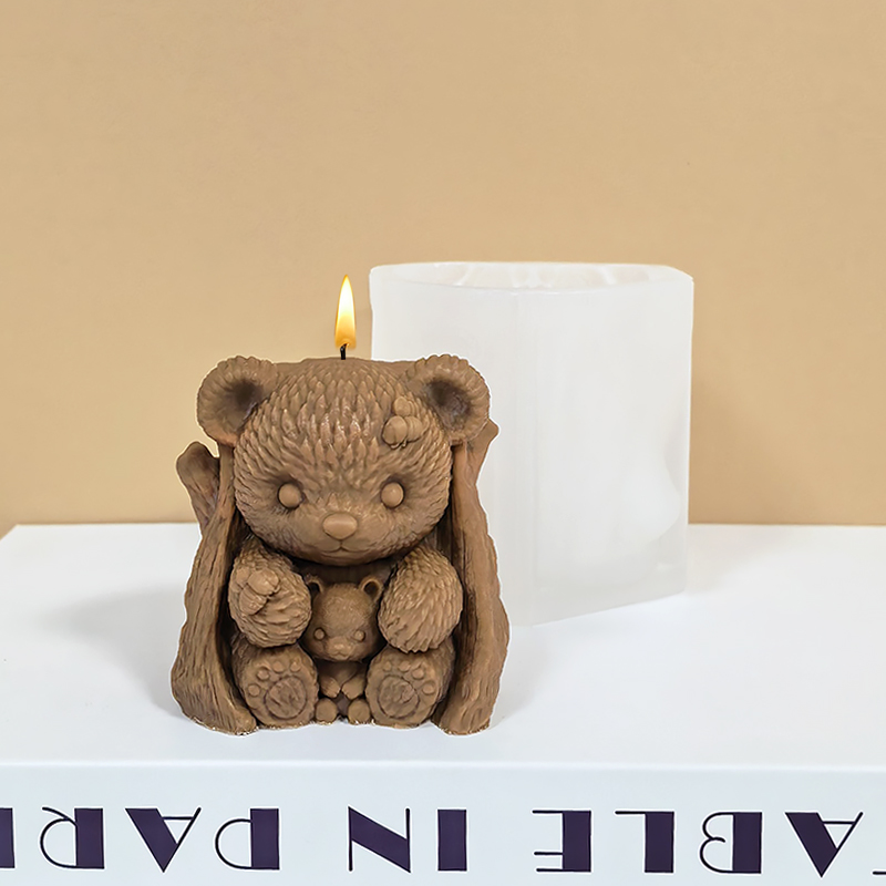 【温かい友情】赤ちゃんを抱きしめるテディベア、熊の木の切り株 - Candle Making Classes のレビューと価格