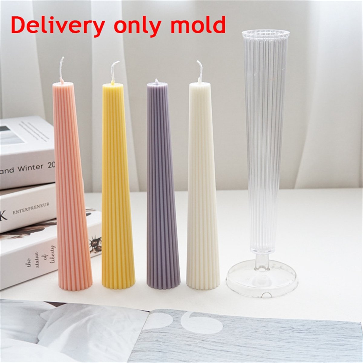 *ABAB ストライプ柄ロングポール円柱アロマキャンドルモー - Candle Making Kit のレビューと価格