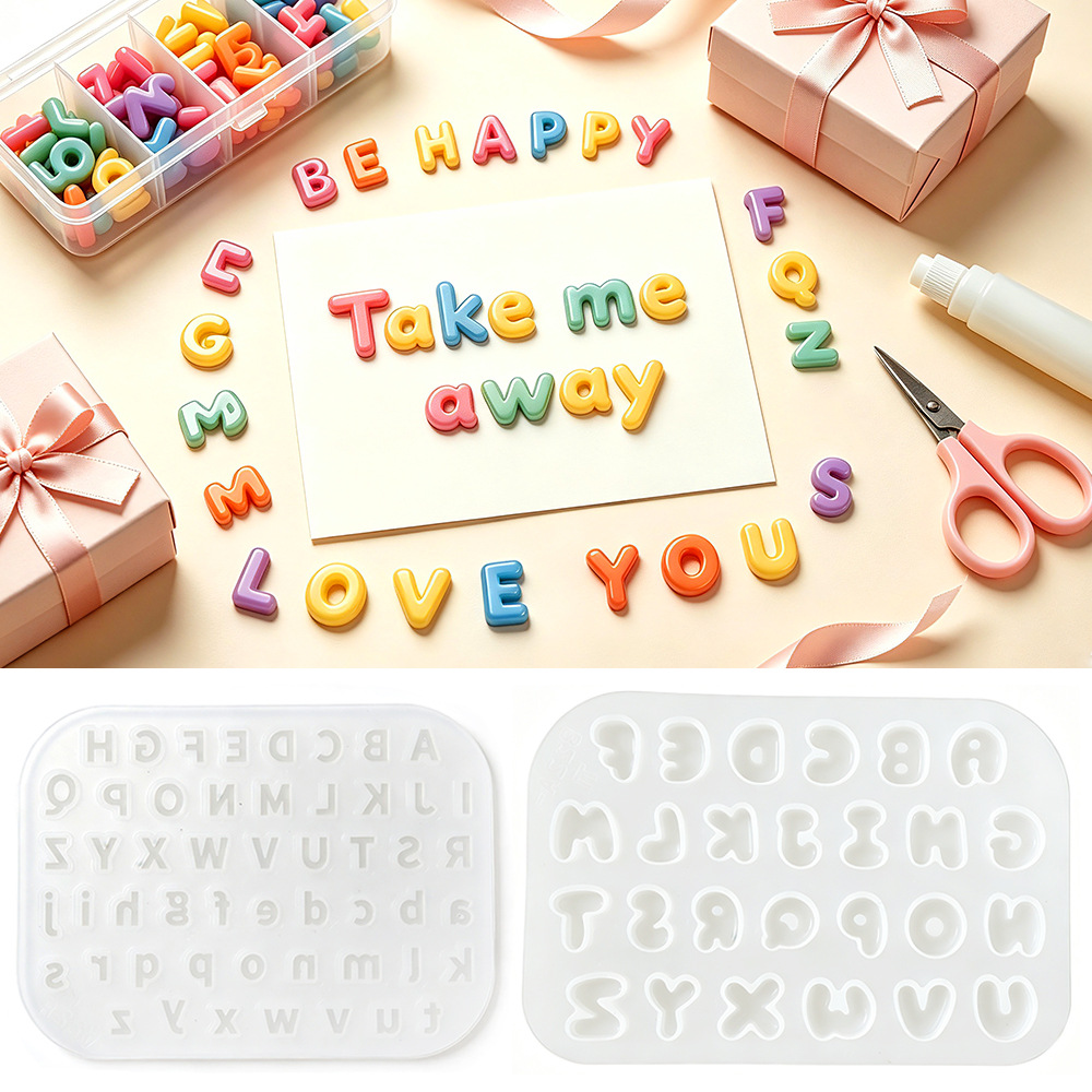 2個入りミニレターシリコンモールド かわいいミニアルファベッ - Candle Making Kit のレビューと価格