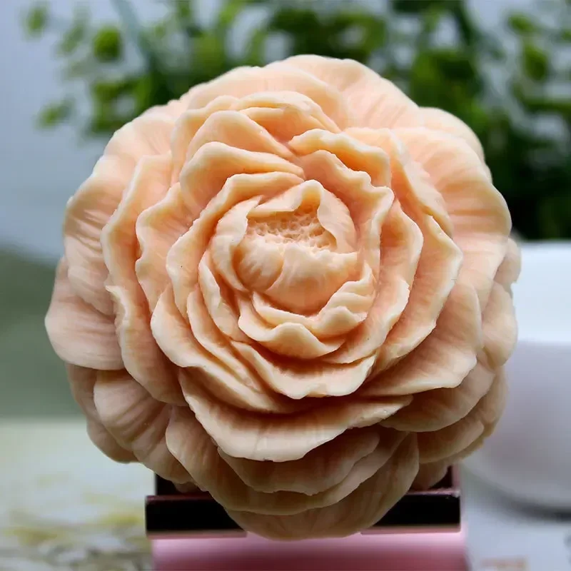 特大3Dフラワーキャンドルシリコンモールド DIY ピオニー - Candle Making Diy Kit のレビューと価格